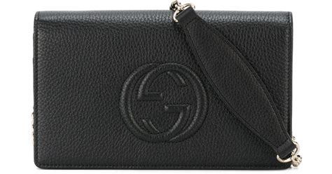 gucci soho chain wallet|checkered Gucci wallet.